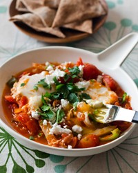 Shakshuka with fennel and feta