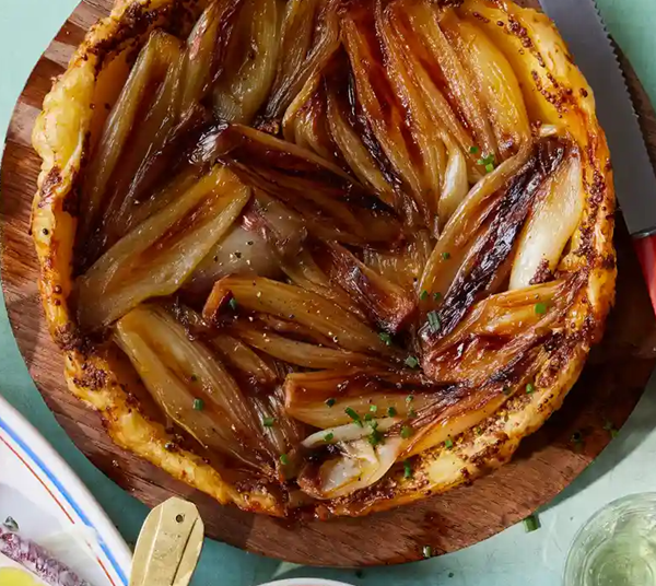 Shallot and mustard Tatin