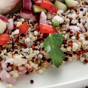 Shallot and parsley quinoa