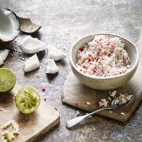 Shallot, ginger and coconut sambal