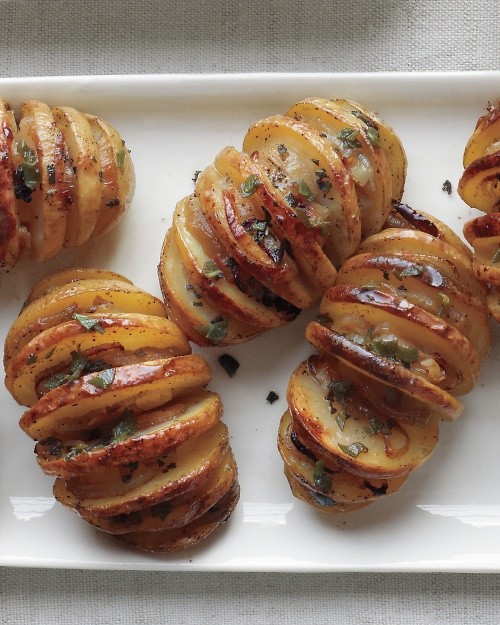Shallot-sage accordion potatoes