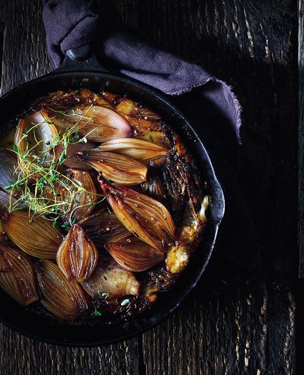 Shallot tarte tatin