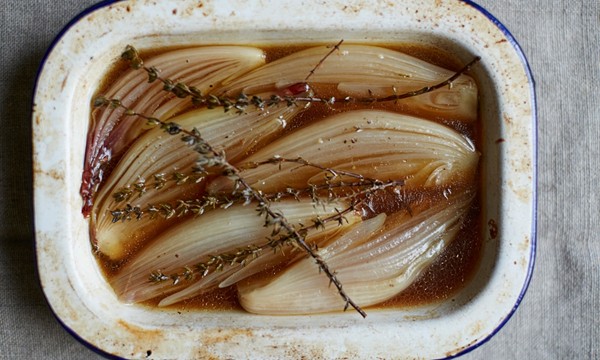 Shallots braised in beef stock and dripping