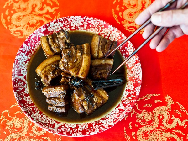 Shanghainese sticky red-cooked pork belly
