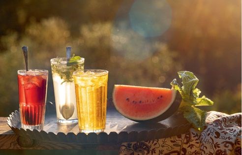 Sharbat with sour cherry syrup (Sharbat-e albaloo)