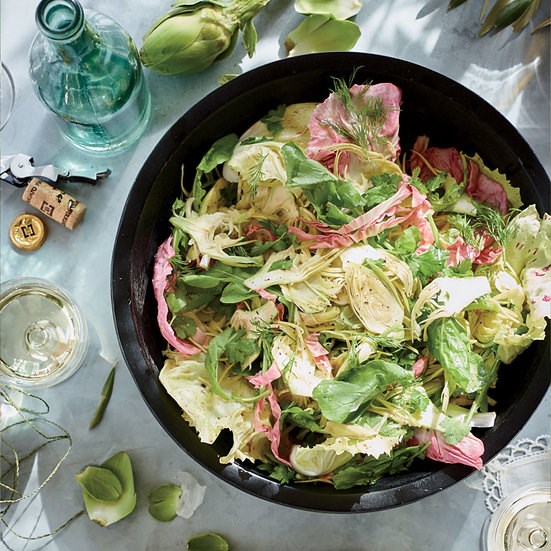 Shaved artichoke salad