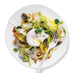 Shaved asparagus salad with Manchego and almonds