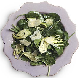 Shaved baby artichokes with lemon, arugula, and Parmigiano