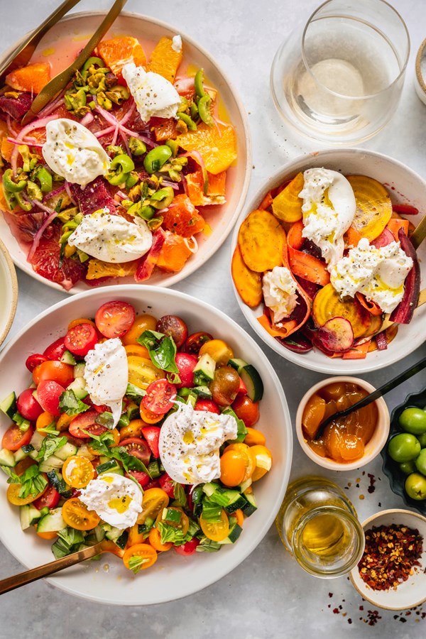 Shaved beet & carrot salad with sumac & dill