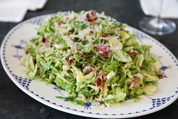 Shaved Brussels sprout and endive salad