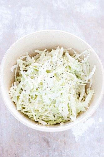 Shaved cabbage & yoghurt salad