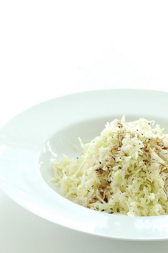 Shaved cabbage with Parmigiano Reggiano & aged balsamic
