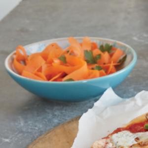Shaved carrot and parsley salad