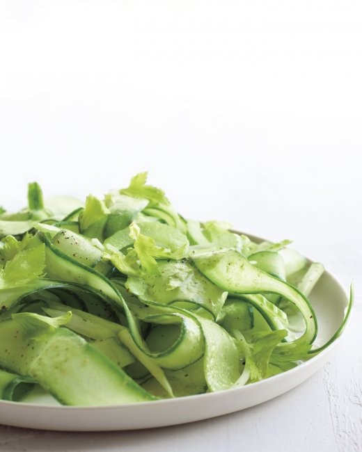 Shaved cucumber salad