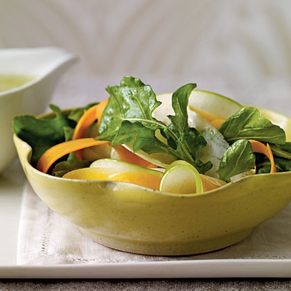 Shaved fall vegetable salad with cider vinaigrette