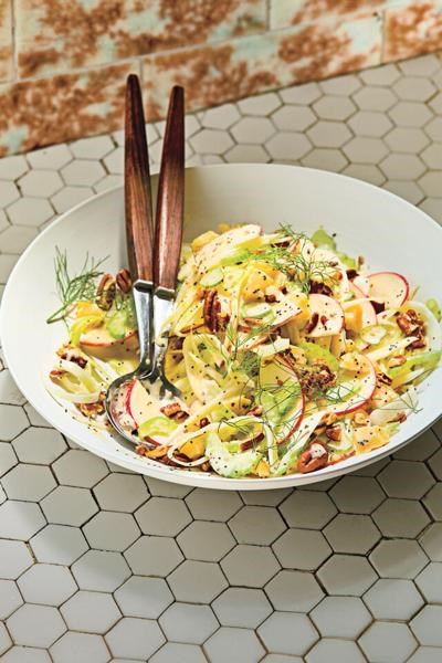 Shaved fennel and apple salad