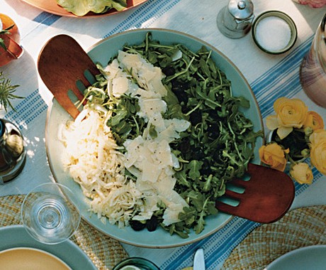 Shaved fennel and arugula salad