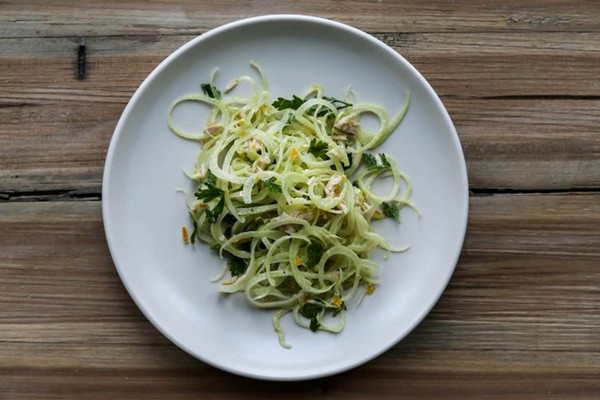 Shaved fennel and tuna salad with preserved lemon