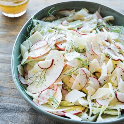 Shaved fennel, radish and apple salad