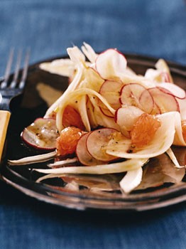 Shaved fennel, radish, and grapefruit salad