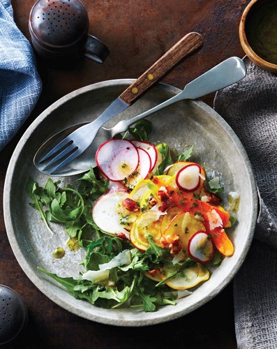 Shaved root vegetable salad
