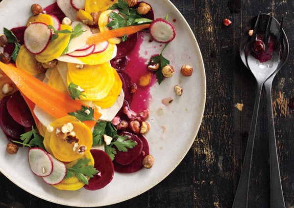 Shaved root vegetable salad
