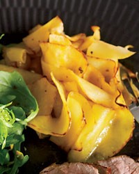 Shaved rutabagas with butter and black pepper