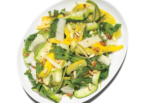 Shaved summer squash salad
