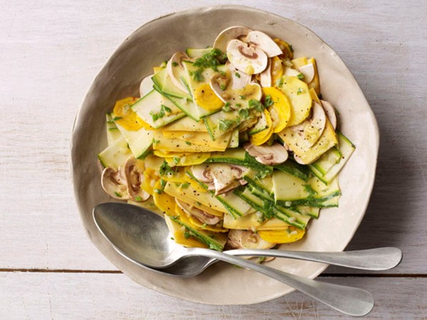 Shaved summer vegetable salad