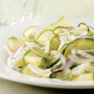 Shaved zucchini-fennel salad