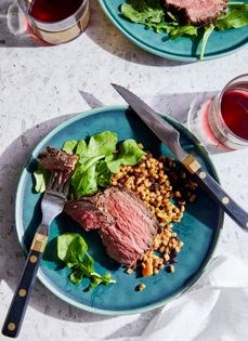 Shawarma-crusted roast beef tenderloin