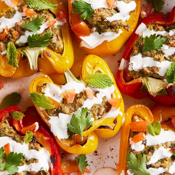 Shawarma-stuffed peppers