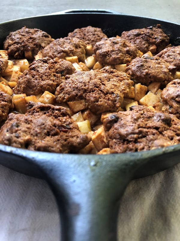 Shawn Hubbell's apple crisp with cranberry-oatmeal topping