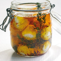 Sheep's milk cheese marinated in olive oil and chilli