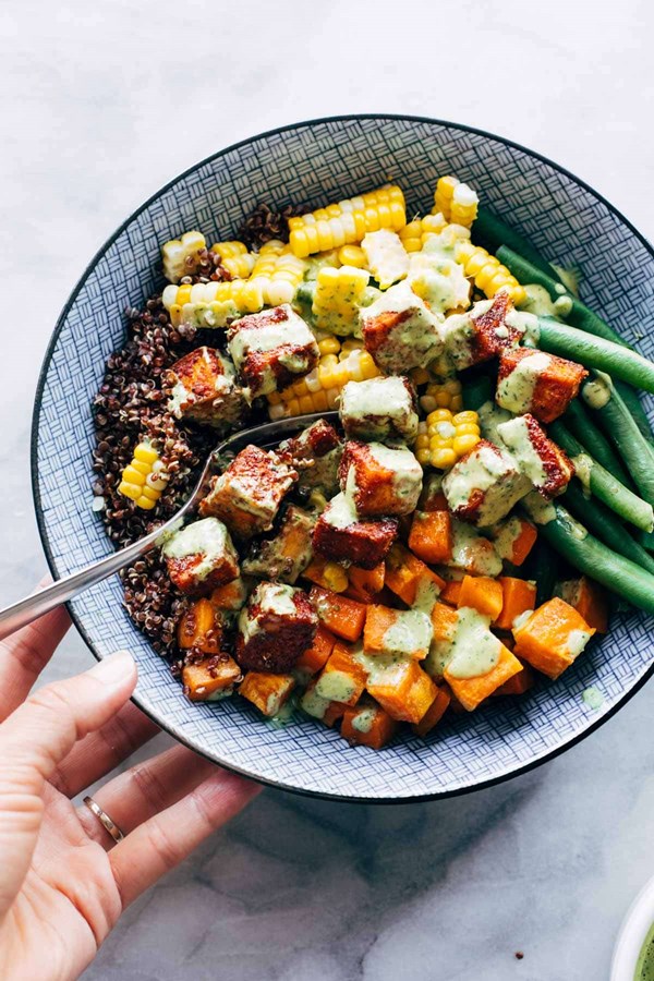 Sheet pan BBQ tofu