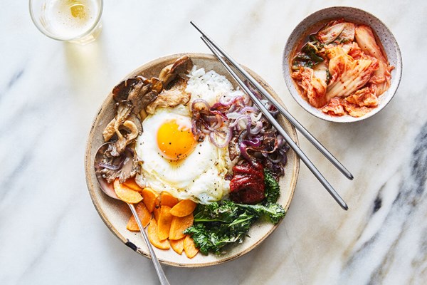 Sheet-pan bibimbap [Eric Kim]