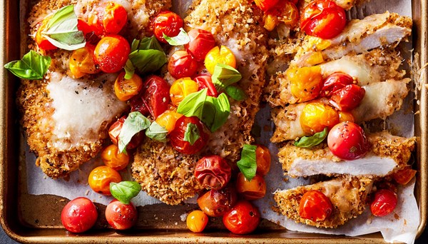 Sheet-pan chicken Parmesan
