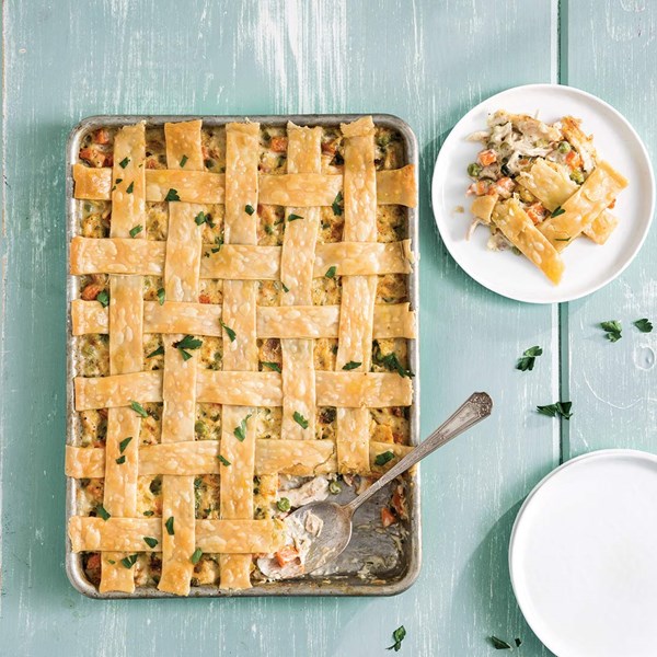 Sheet pan chicken pot pie
