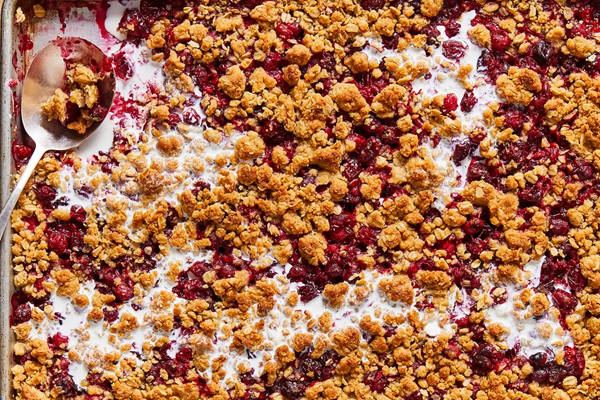 Sheet-pan cranberry crisp