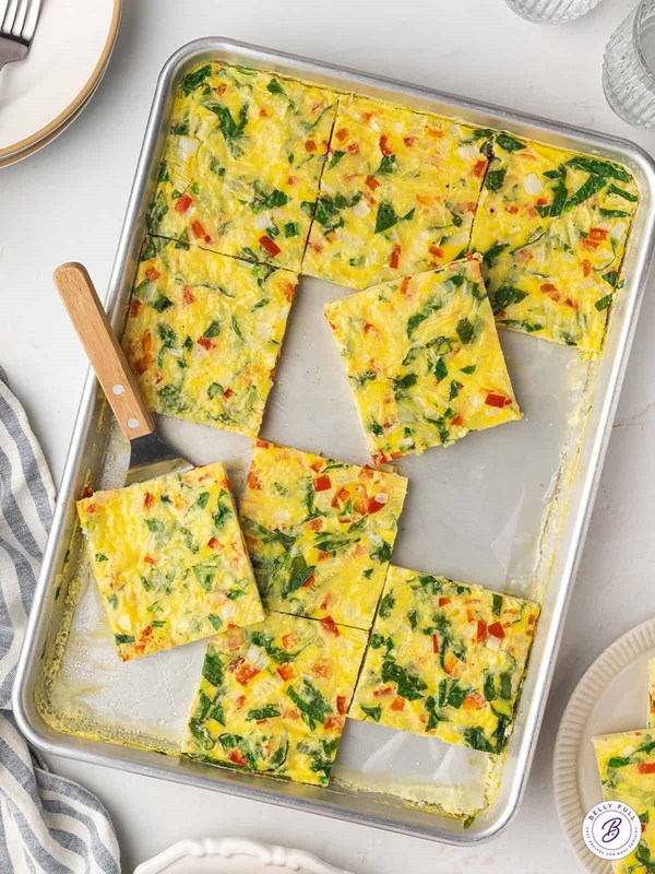 Sheet pan egg frittata