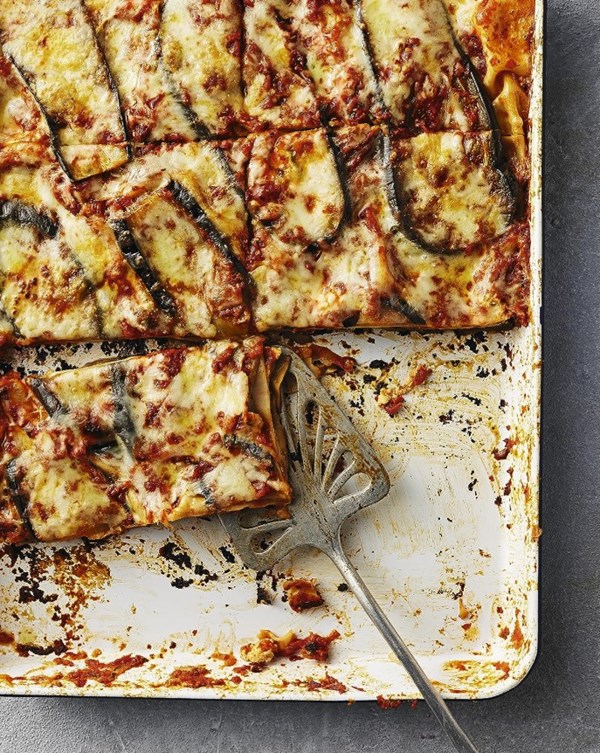 Sheet pan eggplant lasagna