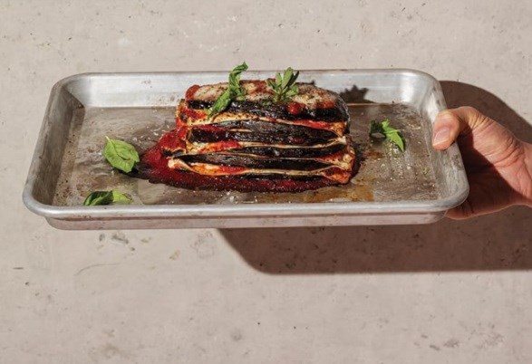 Sheet-pan eggplant Parm/lasagna