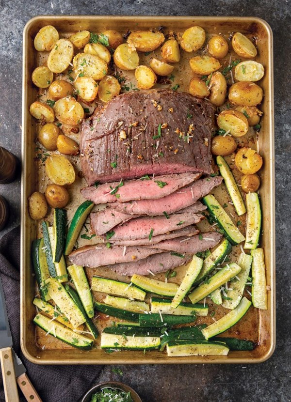 Sheet-pan flank steak