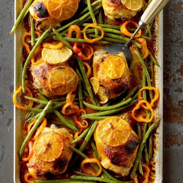 Sheet-pan honey mustard chicken