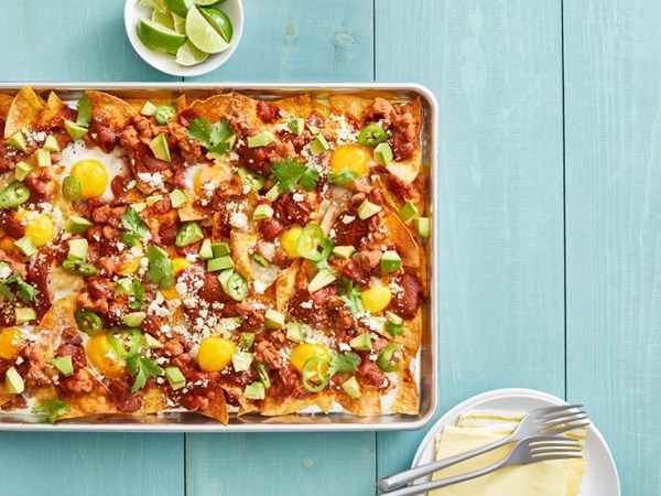 Sheet-pan huevos rancheros