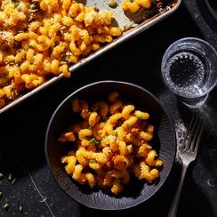 Sheet-pan mac and cheese with pumpkin and brown butter