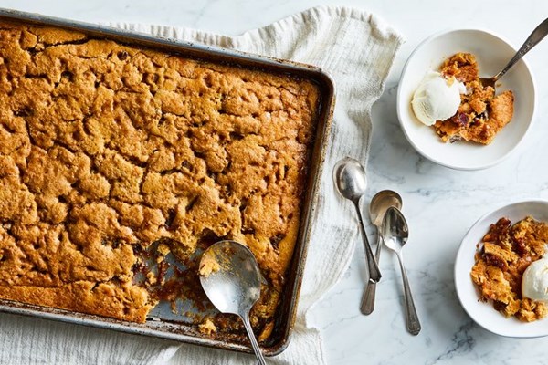 Sheet-pan sticky toffee pudding cake