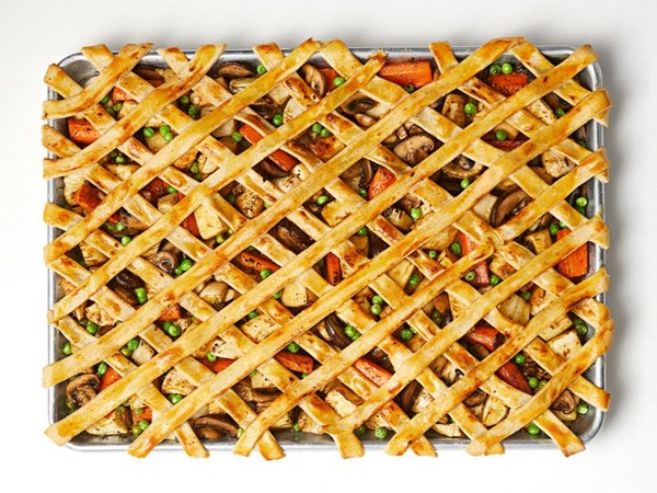 Sheet pan vegetable pot pie