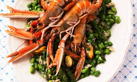 Shellfish broth and mint chutney