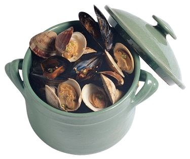 Shellfish with sesame-cilantro butter